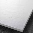 MARMOX - Receveur résine U-Tile blanc imitation ardoise - grille caniveau excentrée - vignette