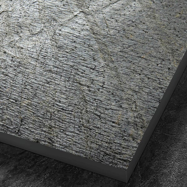 MARMOX - Receveur pierre naturelle ardoise claire U-Tile grille carrée centrée - large