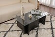 HABITAT ET JARDIN - Table basse en verre "Vetrino" 105 x 65 x 40 cm - Bois Noir - vignette