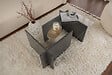 HABITAT ET JARDIN - Table basse en verre "Vetrino" 105 x 65 x 40 cm - Anthracite - vignette