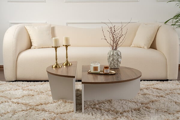 HABITAT ET JARDIN - Table basse en bois "Orion" 90 x 60 x 30 cm - Noyer - large