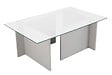 HABITAT ET JARDIN - Table basse en verre "Vetrino" 105 x 65 x 40 cm - Gris - vignette