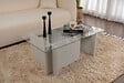 HABITAT ET JARDIN - Table basse en verre "Vetrino" 105 x 65 x 40 cm - Gris - vignette