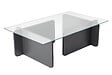 HABITAT ET JARDIN - Table basse en verre "Flavio" 105 x 65 x 30 cm - Anthracite - vignette