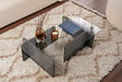 HABITAT ET JARDIN - Table basse en verre "Flavio" 105 x 65 x 30 cm - Anthracite - vignette