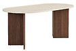 HABITAT ET JARDIN - Table à manger en bois "Sablin" 180 x 90 x 75 cm - Travertin - vignette
