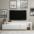 HABITAT ET JARDIN - Meuble TV en bois "Beliz" 192 x 37 x 53 cm - Blanc - vignette