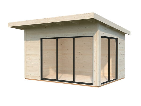 PALMAKO - Studio de jardin en bois Andrea ép. 44 mm avec baies coulissantes double vitrage - Palmako - 17,2 m² - large