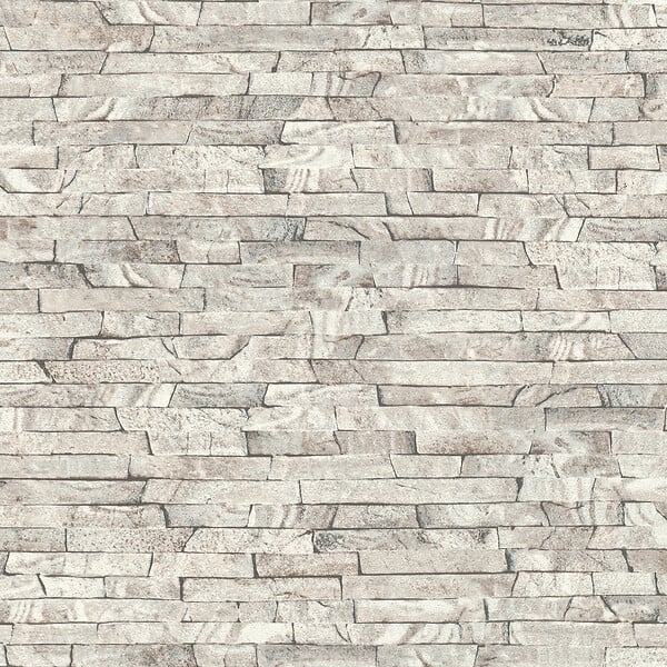 RASCH - Papier peint duplex motif pierre - Gris - L.1005xl.53cm - large