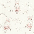 RASCH - Papier peint intissé enfant Motif lapine ballerine - Rose - vignette