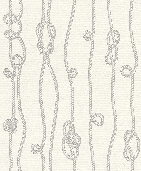 RASCH - Papier peint cordage - Blanc gris - L.1005xl.53cm - large