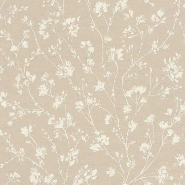 RASCH - Papier peint intissé Vgi fleurs - Beige crème - 0,53x10,05m - large