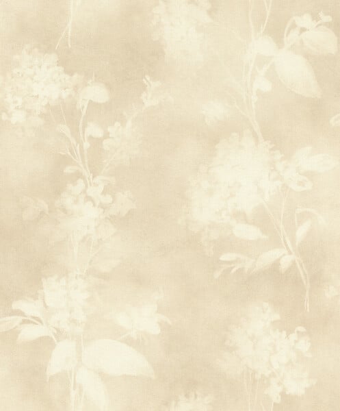 RASCH - Papier peint floral lilas - Beige crème - 10,05x0,53m - large