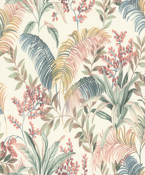 RASCH - Papier peint intissé Florentine IV motif fougères - Crème - large