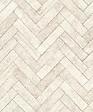 RASCH - Papier peint briques chevrons blanc - vignette
