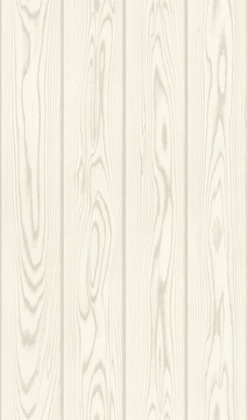 RASCH - Papier peint intissé imitation parquet - Crème/blanc - large