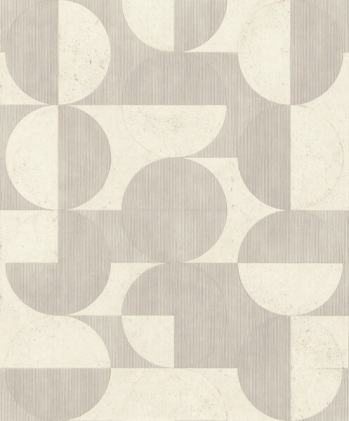 RASCH - Papier peint intissé motif géométrique - Beige - large