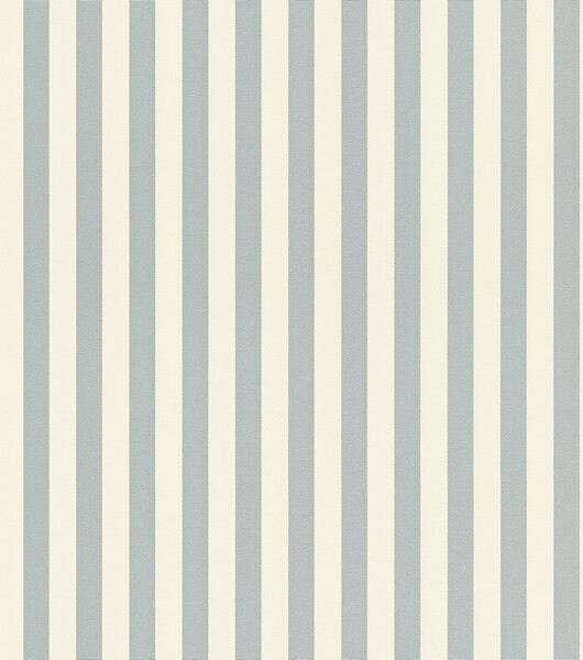 RASCH - Papier peint rayé Vgi rayures - Blanc/Bleu - 0,53x10,05m - large