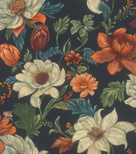 RASCH - Papier peint Vgi motifs anemone - Multicolore - L.10,05m - large