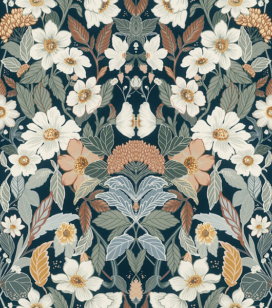 RASCH - Papier peint vinyle Motif floral - 10,05mx53cm - large