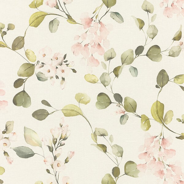 RASCH - Papier peint vinyle intissé Vgi fleurs - L.10,05m x l.53cm - large