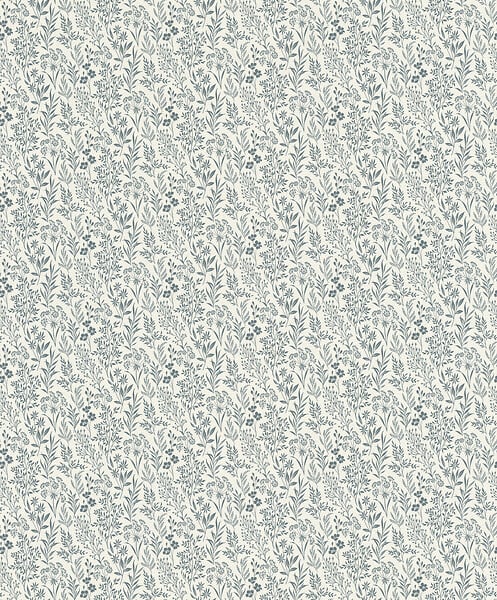RASCH - Papier peint intissé vinyle Vgi motif fleurettes - Bleu - large