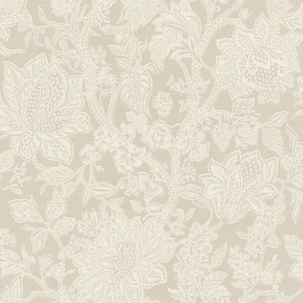 RASCH - Papier peint intissé Vgi motif floral - Beige - 10,05x53cm - large