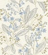 RASCH - Papier peint Vgi motif clochettes - Bleu - L.10,5xl.0,53m - vignette