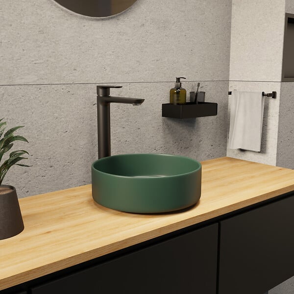 CERAMIA - Ceramia PixL 36 x 12,5 cm vasque à poser + Swiss Aqua Technologies Mood mitigeur lavabo XL + Ceramia PixL bonde (CEPX36GEMSAT285C) - large