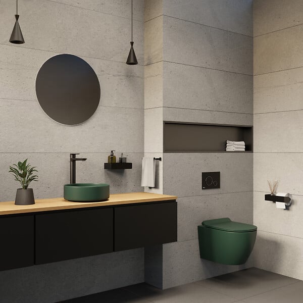 CERAMIA - Ceramia PixL 36 x 12,5 cm vasque à poser + Swiss Aqua Technologies Mood mitigeur lavabo XL + Ceramia PixL bonde (CEPX36GEMSAT285C) - large