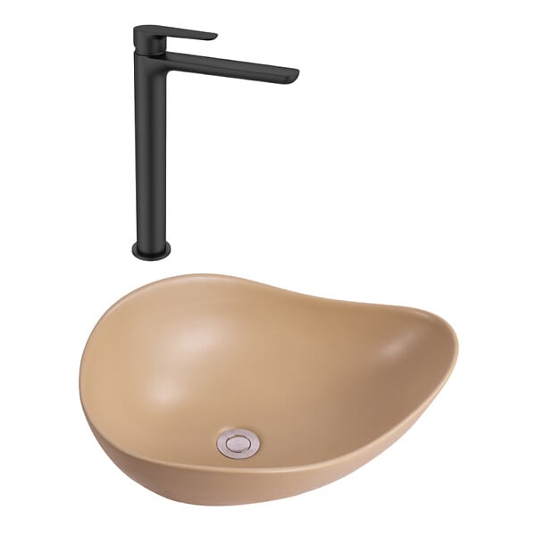 CERAMIA - Ceramia PixL 51x38x19 cm vasque à poser + Swiss Aqua Technologies Mood mitigeur lavabo XL + Ceramia PixL bonde (CEPX505MOMSAT285C) - large