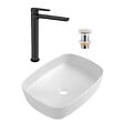 CERAMIA - Ceramia PixL 50x37,5x13,5 cm vasque à poser + Swiss Aqua Technologies Mood mitigeur lavabo XL + Ceramia PixL bonde (CEPX49WMSAT285C) - vignette