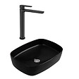 CERAMIA - Ceramia PixL 50x37,5x13,5 cm vasque à poser + Swiss Aqua Technologies Mood mitigeur lavabo XL + Ceramia PixL bonde (CEPX49BKMSAT285C) - vignette