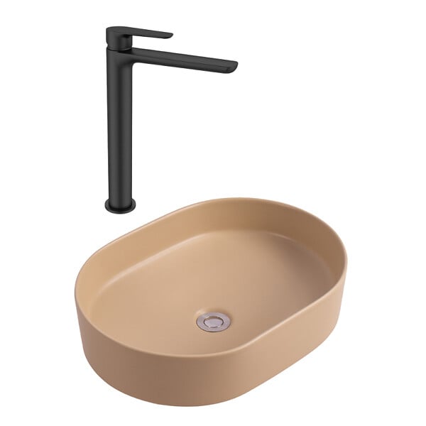 CERAMIA - Ceramia PixL 50x36,5x12 cm vasque à poser + Swiss Aqua Technologies Mood mitigeur lavabo XL + Ceramia PixL bonde (CEPX50MOMSAT285C) - large