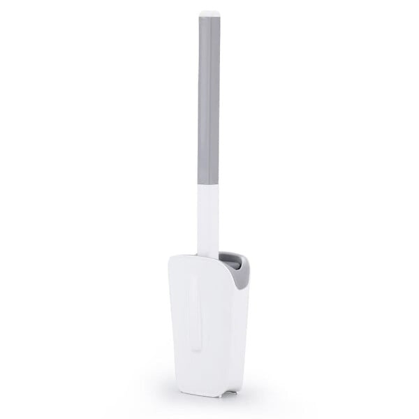 SWISS AQUA TECHNOLOGIES - Swiss Aqua Technologies Brosse WC légère adhésive, murale ou à poser, sans perçage, plastique, blanc mat (SATDSTETKA3M) - large