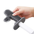 SWISS AQUA TECHNOLOGIES - Swiss Aqua Technologies Brosse WC légère adhésive, murale ou à poser, sans perçage, plastique, blanc mat (SATDSTETKA3M) - vignette