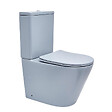 SWISS AQUA TECHNOLOGIES - Swiss Aqua Technologies Infinitio WC à poser complet en céramique avec abattant SoftClose, bleu mat (SATINF031VPSNDBLM) - vignette