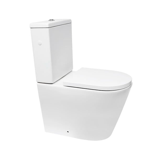 SWISS AQUA TECHNOLOGIES - Project Combi WC à poser sans bride en céramique avec abattant SoftClose, blanc (SATPRO31) - large