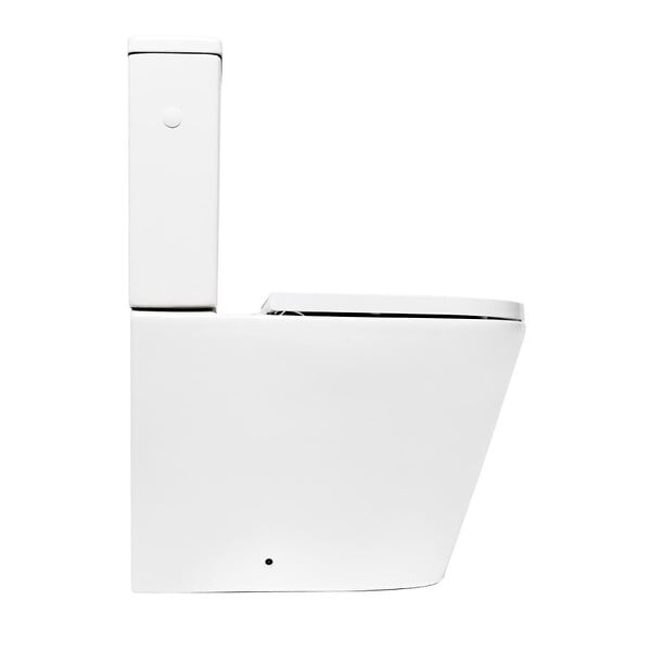SWISS AQUA TECHNOLOGIES - Project Combi WC à poser sans bride en céramique avec abattant SoftClose, blanc (SATPRO31) - large