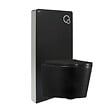 SWISS AQUA TECHNOLOGIES - Glass pack WC bâti-support avec plaque de commande + WC suspendu Ceramia sans bride avec abattant SoftClose (STGLBCE14BMT01-FR) - vignette