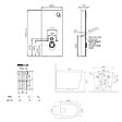 SWISS AQUA TECHNOLOGIES - Glass pack WC bâti-support avec plaque de commande + WC suspendu Ceramia sans bride avec abattant SoftClose (STGLBCE14BMT01-FR) - vignette