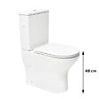 SWISS AQUA TECHNOLOGIES - Brevis cuvette WC à poser adaptée PMR sans bride en céramique (réservoir non fourni), blanc (SATBRE033RREXVPB) - vignette
