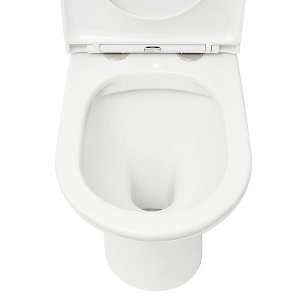 SWISS AQUA TECHNOLOGIES - Brevis cuvette WC à poser adaptée PMR sans bride en céramique (réservoir non fourni), blanc (SATBRE033RREXVPB) - large