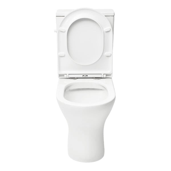 SWISS AQUA TECHNOLOGIES - Brevis cuvette WC à poser adaptée PMR sans bride en céramique (réservoir non fourni), blanc (SATBRE033RREXVPB) - large