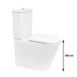 SWISS AQUA TECHNOLOGIES - Brevis Combi WC à poser sans bride en céramique avec abattant SoftClose, blanc (SATBRE32) - vignette