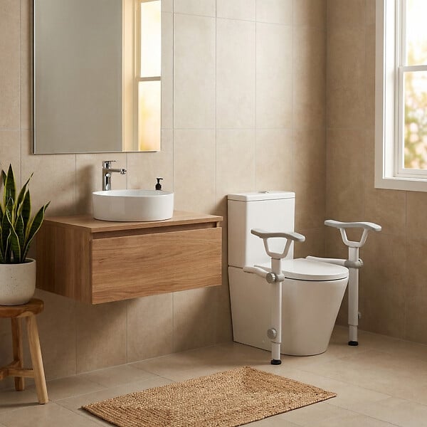 SWISS AQUA TECHNOLOGIES - Brevis Combi WC à poser sans bride en céramique avec abattant SoftClose, blanc (SATBRE32) - large