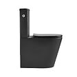 SWISS AQUA TECHNOLOGIES - Brevis WC à poser complet sans bride en céramique avec abattant SoftClose, rinçage Vortex, noir mat (SATBRE031RTORVPBKM) - vignette
