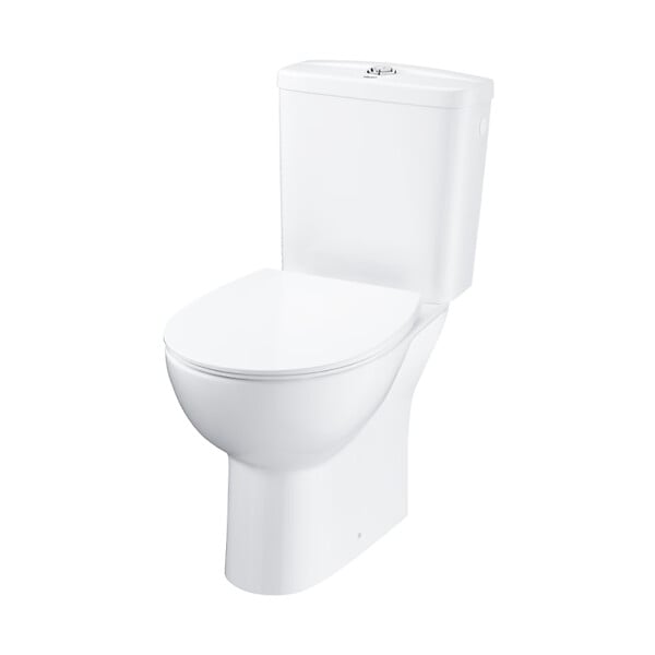 GROHE - Grohe Bau Ceramic ensemble WC à poser complet sans bride avec abattant ultra-fin SoftClose, blanc (39904000) - large