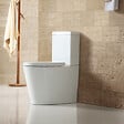 SWISS AQUA TECHNOLOGIES - Brevis WC à poser complet sans bride en céramique avec abattant SoftClose, rinçage Vortex, blanc (SATBRE031RTORVP) - vignette