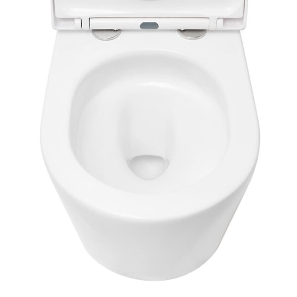 SWISS AQUA TECHNOLOGIES - Brevis WC à poser complet sans bride en céramique avec abattant SoftClose, rinçage Vortex, blanc (SATBRE031RTORVP) - large